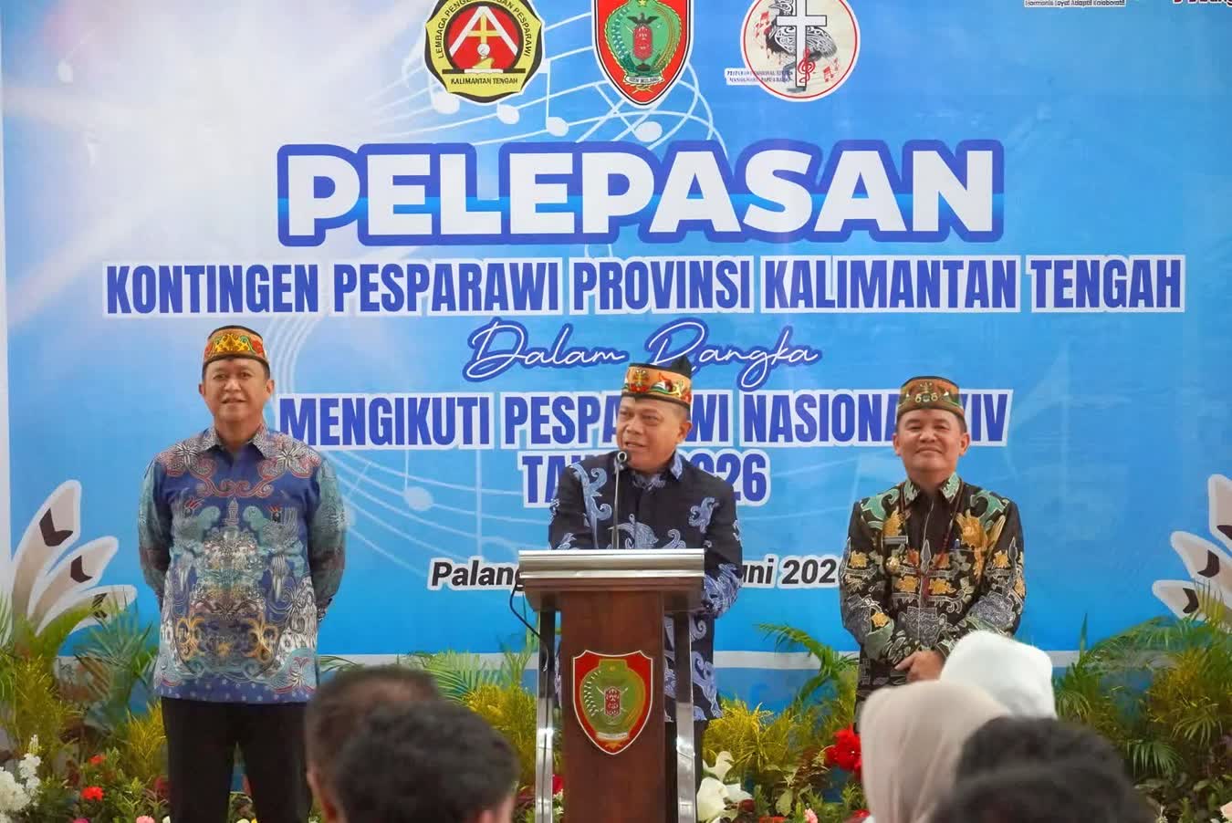 Pangdam XXII/TB, Mayjen TNI Zainul Arifin saat menyampaikan sambutan dalam acara pelepasan Kontingen Pesparawi Kalteng menuju ajang Pesparawi Nasional XIV di Manokwari, Papua Barat,