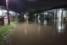 Kondisi Rumah warga di Komplek Kecipir yang terendam air