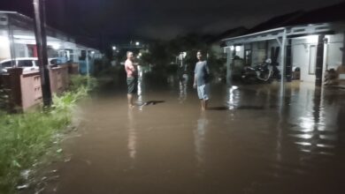 Kondisi Rumah warga di Komplek Kecipir yang terendam air