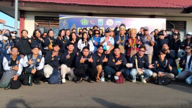 ‎Kontingen Pesta Paduan Suara Gerejawi (Pesparawi) Nasional XIV Provinsi Kalimantan Tengah saat tiba di Bandara Rendani, Manokwari
