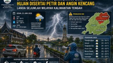 Gambaran ilustrasi peringatan dini BMKG Stasiun Meteorologi Kelas I Tjilik Riwut Palangka Raya