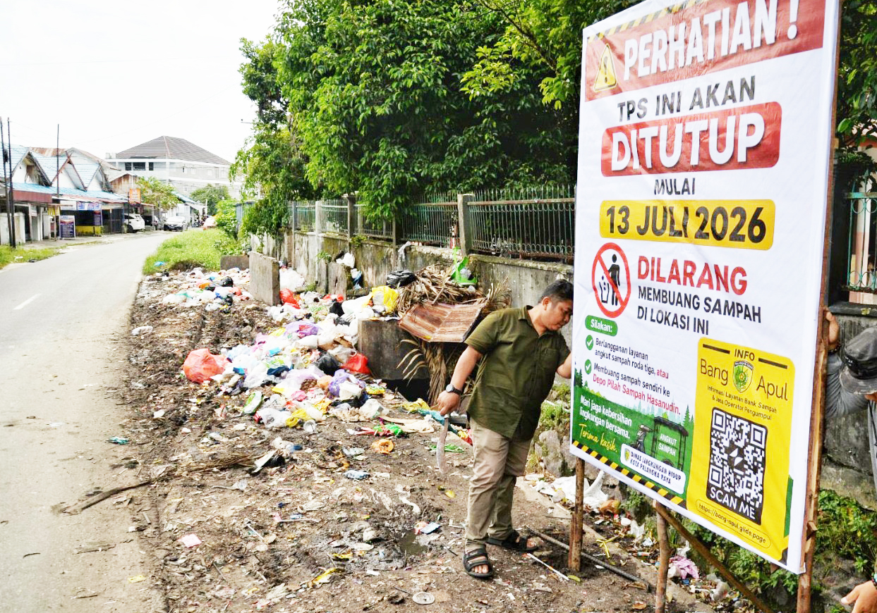 Tempat pembuangan sampah (TPS) di Jalan Lawu Kota Palangka Raya, Kamis (9/7).