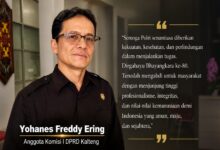‎Anggota Komisi I DPRD Provinsi Kalimantan Tengah, Yohanes Freddy Ering