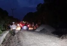 Arus lalu lintas di ruas Jalan Trans Kalimantan KM 11 jalur Kasongan–Kereng Pangi mulai kembali dilalui kendaraan kecil setelah BPJN Kalimantan Tengah