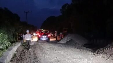 Arus lalu lintas di ruas Jalan Trans Kalimantan KM 11 jalur Kasongan–Kereng Pangi mulai kembali dilalui kendaraan kecil setelah BPJN Kalimantan Tengah