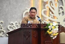 ‎Wagub Kalteng, H. Edy Pratowo saat menyampaikan pidatonya dalam Rapat Paripurna ke-5 Masa Persidangan III Tahun Sidang 2026