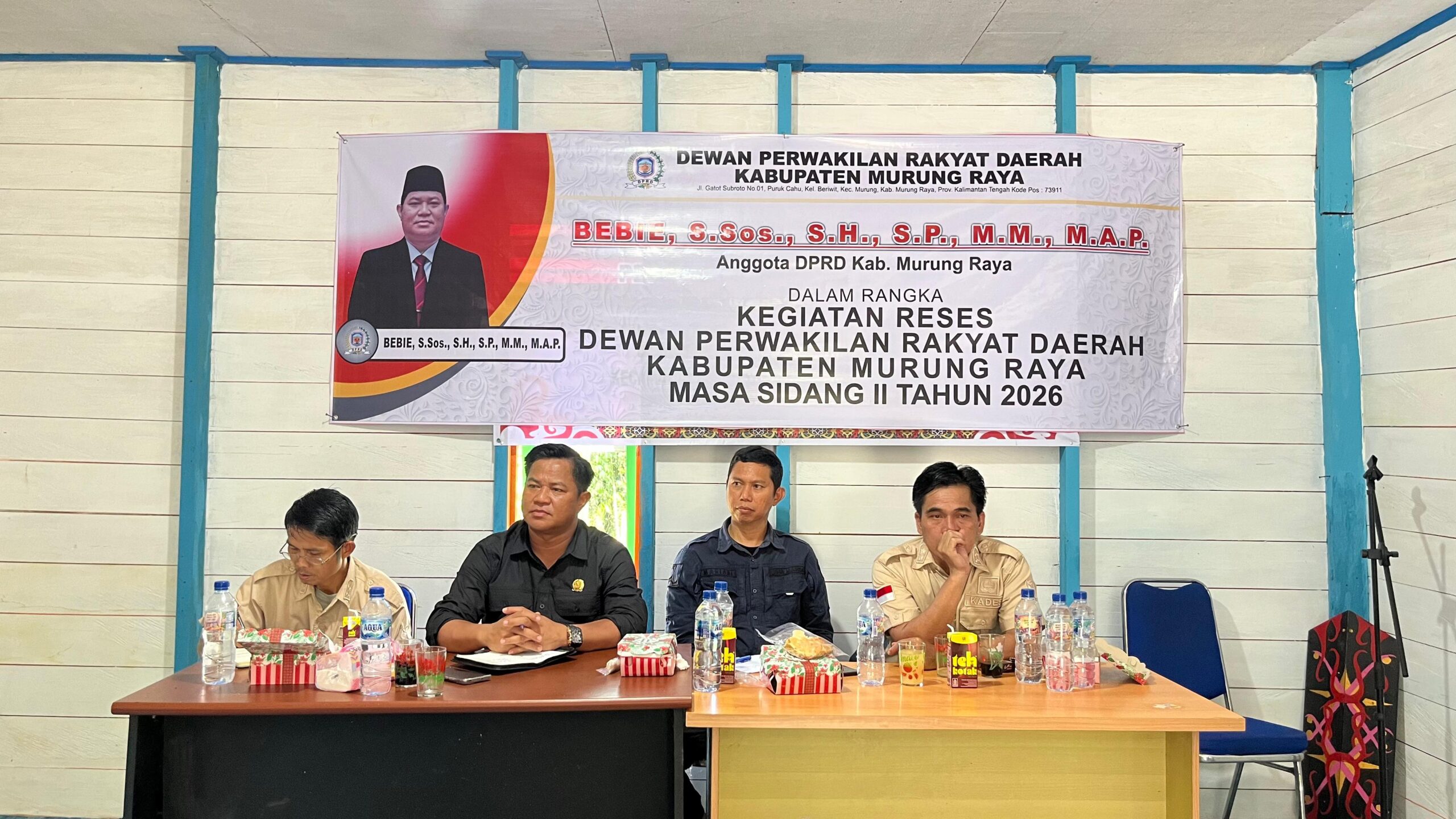 Anggota DPRD Kabupaten Murung Raya Bebie saat melakukan reses di Desa Saruhung