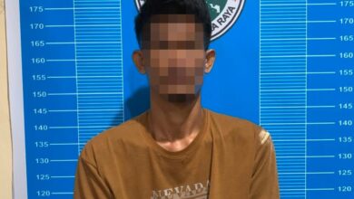 Tersangka M (38) diamankan Satresnarkoba Polresta Palangka Raya