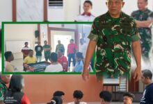 ‎Pangdam XXII/TB, Mayjen TNI Zainul Arifin, S.A.P., M.Sc., saat menyaksikan Final Turnamen ORADO yang berlangsung di Aula Berkah Makodam XXII/TB, Palangka Raya