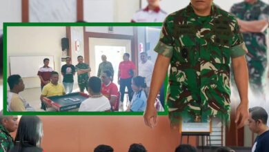 ‎Pangdam XXII/TB, Mayjen TNI Zainul Arifin, S.A.P., M.Sc., saat menyaksikan Final Turnamen ORADO yang berlangsung di Aula Berkah Makodam XXII/TB, Palangka Raya