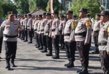 Apel Sarpras menghadapi ancaman karhutla yang digelar Polresta Palangka Raya
