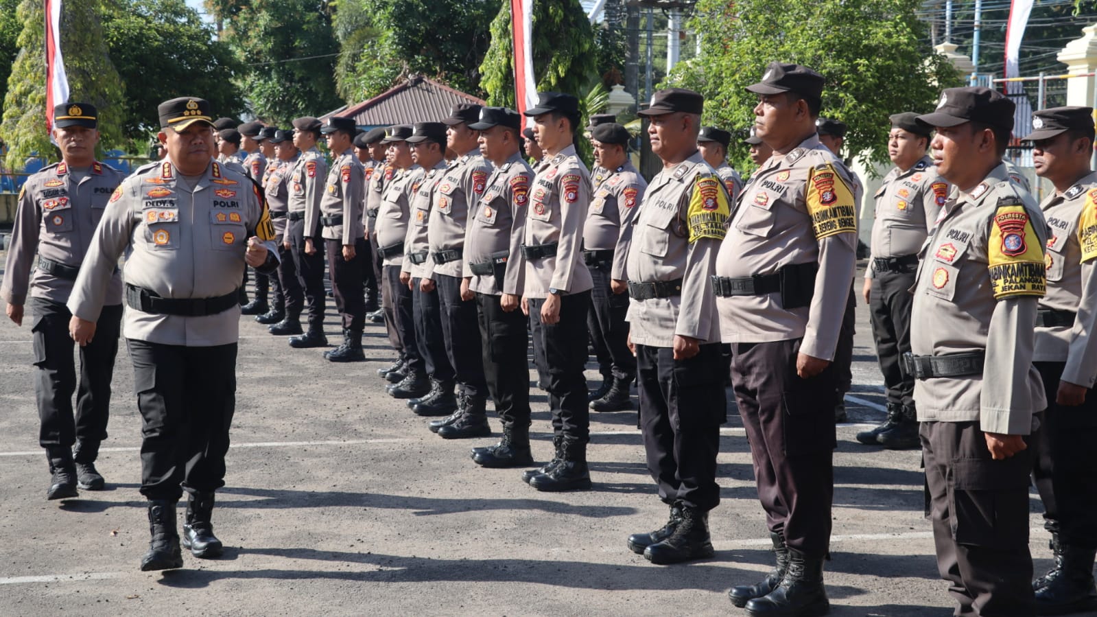 Apel Sarpras menghadapi ancaman karhutla yang digelar Polresta Palangka Raya