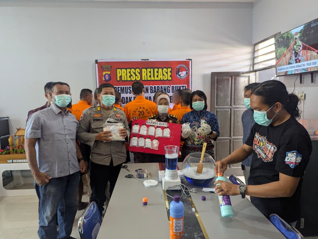 Satresnarkoba Polresta Palangka Raya Musnahkan 116,94 Gram Sabu dan 1.600 Butir Obat Terlarang