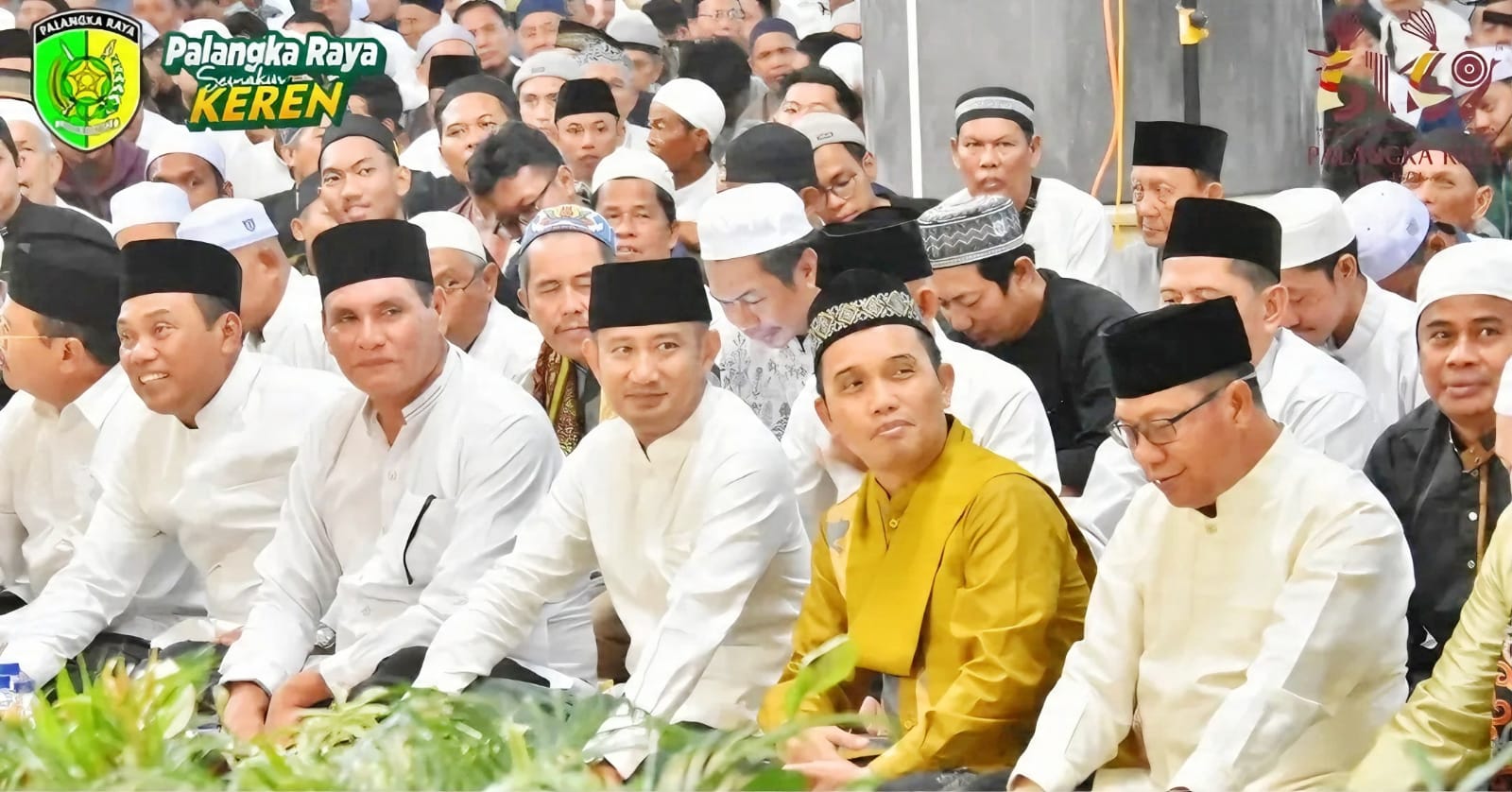 Walikota Palangka Raya, Fairid Naparin saat menghadiri Tablig Akbar dalam rangka memperingati Hari Jadi ke-61 Pemerintah Kota Palangka Raya dan Hari Jadi ke-69 Kota Palangka Raya
