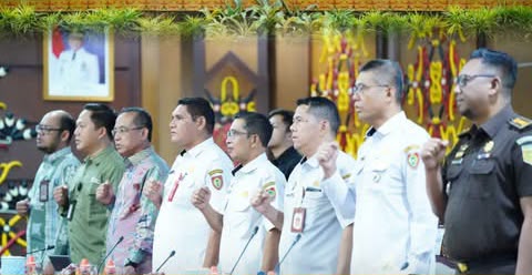Sekda Lamandau M Irwansyah saat menghadiri Ade Workshop Kemitraan bertema di Aula Eka Hapakat, Kantor Gubernur Kalimantan Tengah