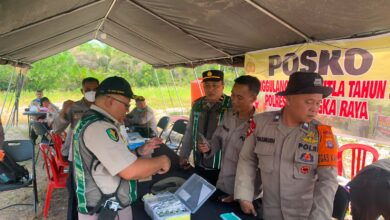 Penyaluran masker, vitamin dan oxycan ke Pos Karhutla yang ada di Kota Palangka Raya,
