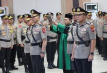 Kapolda Kalteng Irjen Pol Iwan Kurniawan saat memimpin kegiatan sertijab di Gedung Graha Bhayangkara Mapolda setempat