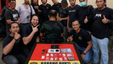 Pengedar sabu yang berhasil diamankan oleh jajaran Satresnarkoba Polresta Palangka Raya