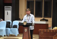 ‎Gubernur Kalteng, H. Agustiar Sabran saat menyampaikan sambutan dalam kegiatan rakor bersama BNPB RI,