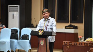 ‎Gubernur Kalteng, H. Agustiar Sabran saat menyampaikan sambutan dalam kegiatan rakor bersama BNPB RI,