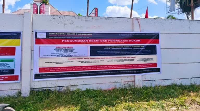 Buntut Atribut Partai Dipasang, Sengketa Lahan Eks Kantor DPD PDIP Kalteng Kembali Memanas!