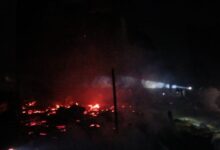 Peristiwa kebakaran yang melanda kawasan Kompleks Pasar Besar Palangka Raya