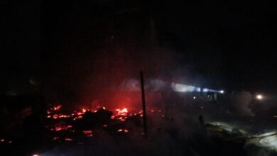 Peristiwa kebakaran yang melanda kawasan Kompleks Pasar Besar Palangka Raya